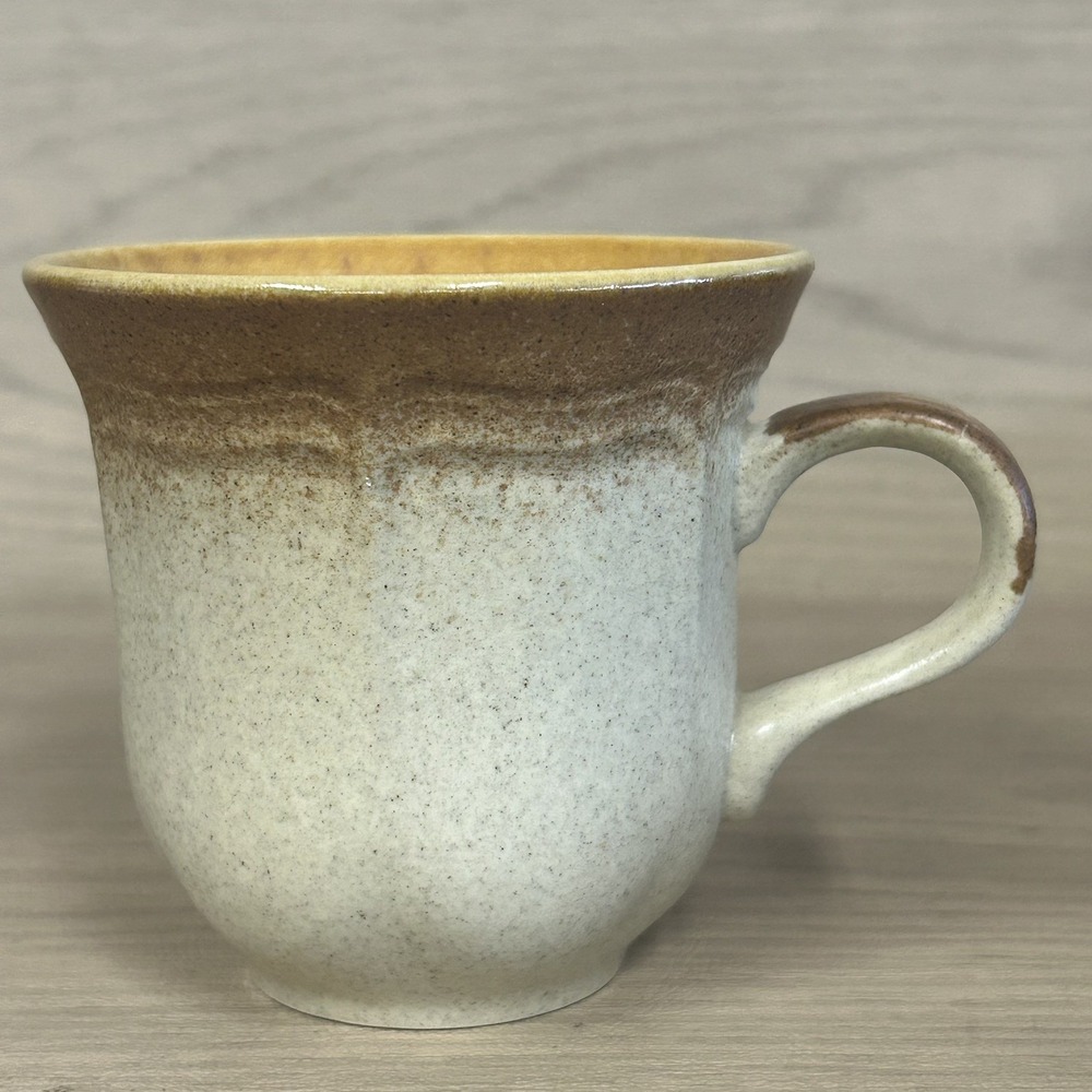 Vintage Mikasa Coffee Cup Mug Whole Wheat Stoneware Cream Brown E8000 Japan